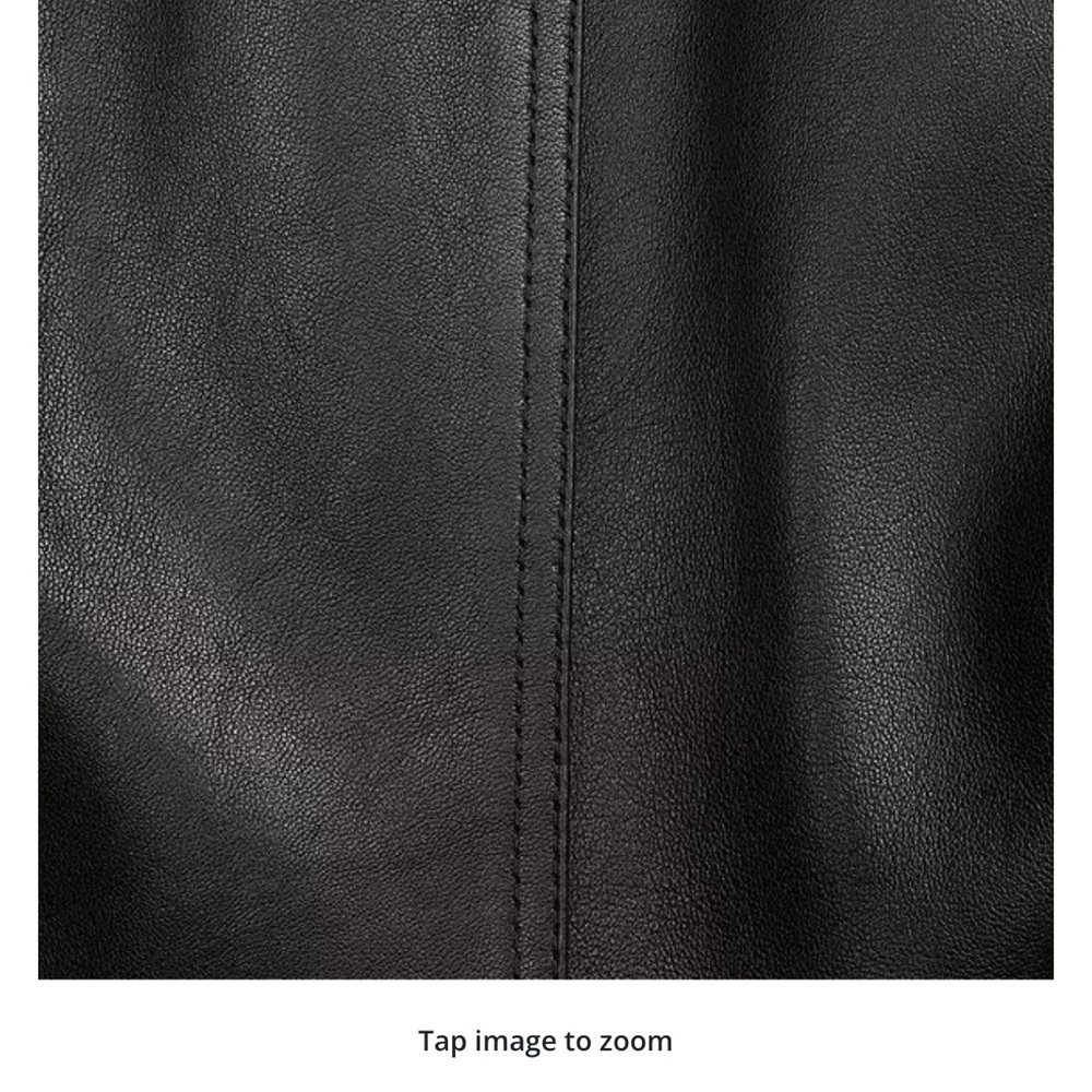 NWT Katherine Kelly Genuine Lamb Leather Zip front Jacket Size Large Black - Picture 4 of 7